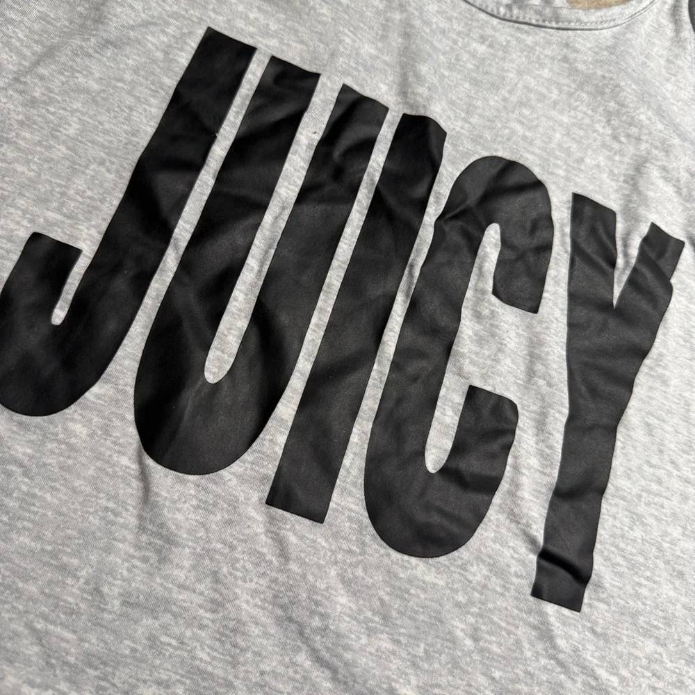 3/$25 Juicy Couture Womens Gray Tank Top small s front Logo sleeveless light aD - Picture 2 of 4
